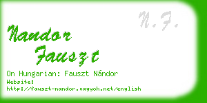 nandor fauszt business card