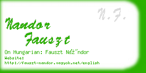 nandor fauszt business card